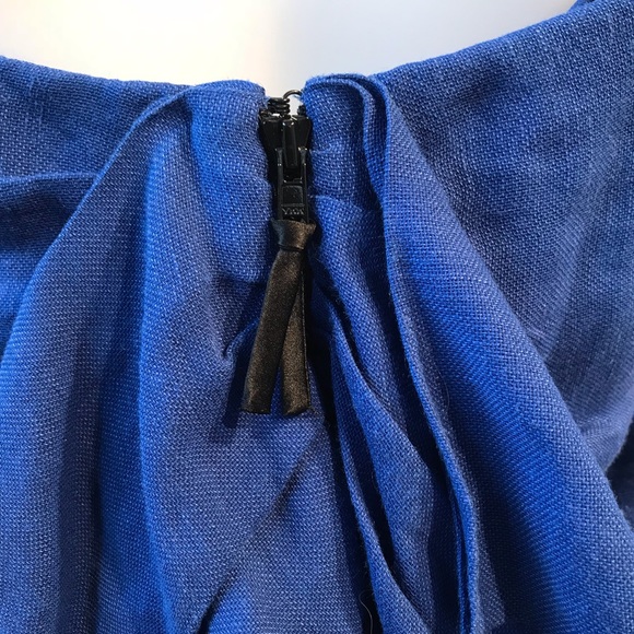 PHILLIP LIM Linen & Silk Draping Strapless Dress 8 - Picture 4 of 8